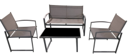 4 Pieces KD Patio Furniture Set Conversation Set Outdoor Garden Patio Porch Sofa Set With Loveseat