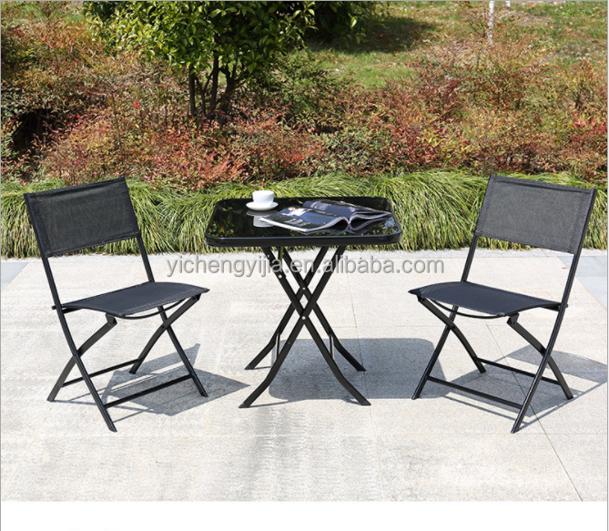 Mesh Steel Garden Furniture 3Pc Set Bistro Set Outdoor Garden Furniture