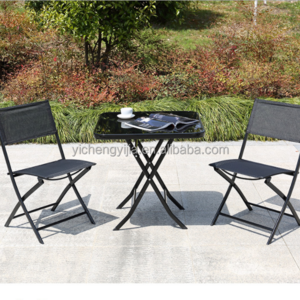 Mesh Steel Garden Furniture 3Pc Set Bistro Set Outdoor Garden Furniture