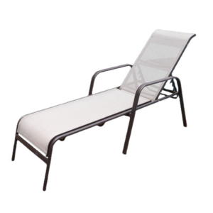 Hot sale patio single sun bed outdoor daybed furniture steel adjustable Chaise Lounge Chair