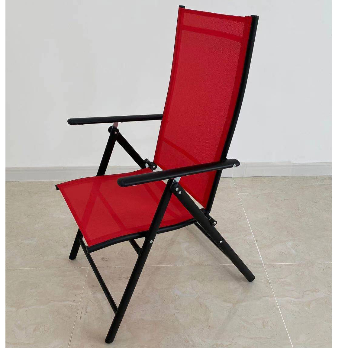 7 Position Adjustable High-back Outdoor Metal Aluminium Folding Garden Patio Chair comfortable aluminum outdoor Chair