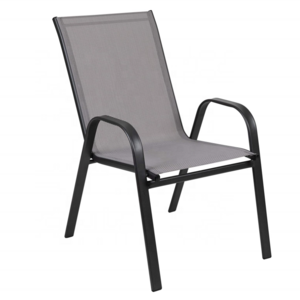 Garden Outdoor Dining Chairs Set of 2 Patio Bistro Chairs with Breathable Texlene Fabric and Metal Frame