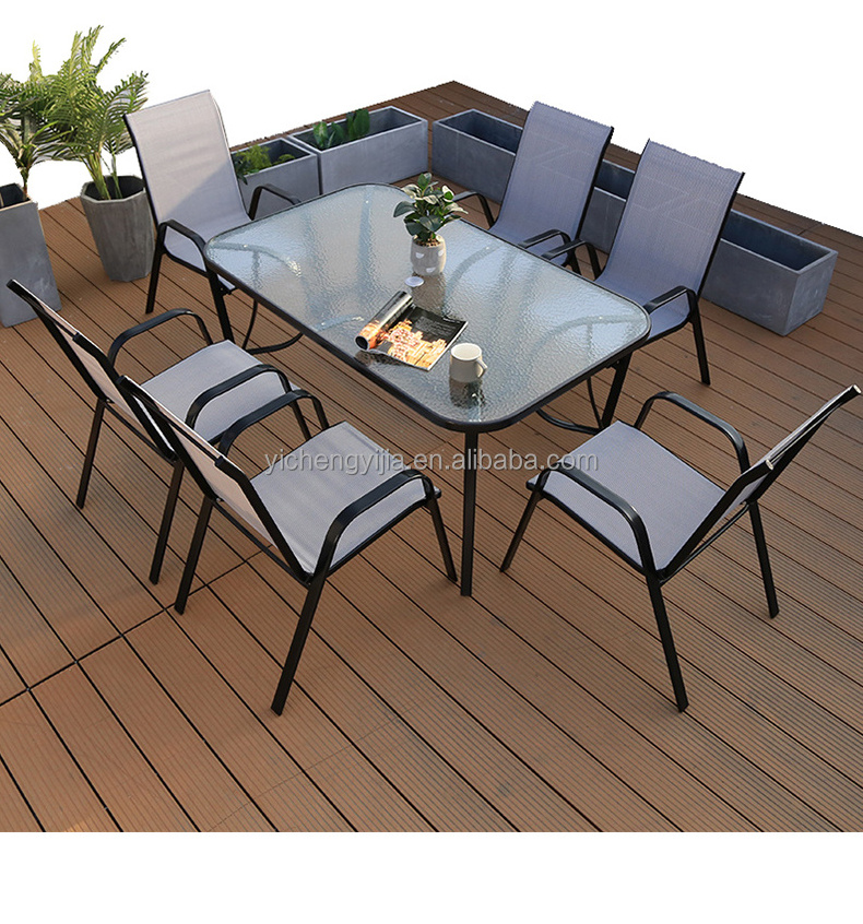 Hot Sale restaurant Outdoor garden dining furniture patio table and chair set Outdoor furniture