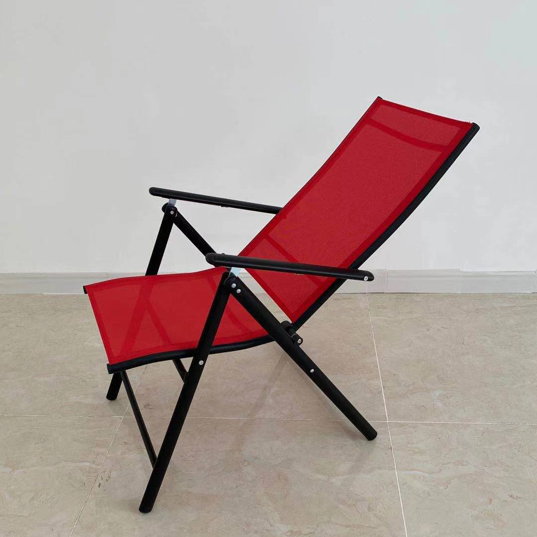 7 Position Adjustable High-back Outdoor Metal Aluminium Folding Garden Patio Chair comfortable aluminum outdoor Chair