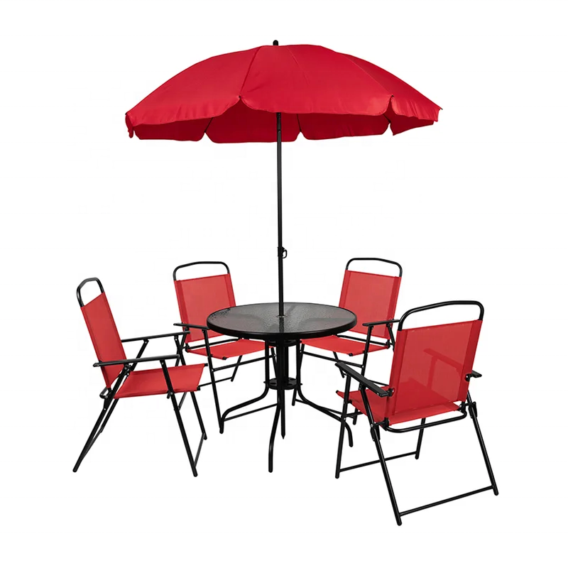 Outdoor Furniture Table Garden Set Contracted Dining Glass Black and Chair 4pcs Set Garden Furniture