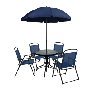 Outdoor Furniture Table Garden Set Contracted Dining Glass Black and Chair 4pcs Set Garden Furniture