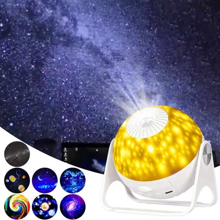 Tiktok Hot Sale 6 in 1 Planetarium Star Night Light Projector Galaxy Projector for Adults and Kids on Ceiling