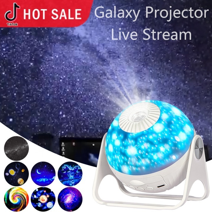 Tiktok Hot Sale 6 in 1 Planetarium Star Night Light Projector Galaxy Projector for Adults and Kids on Ceiling