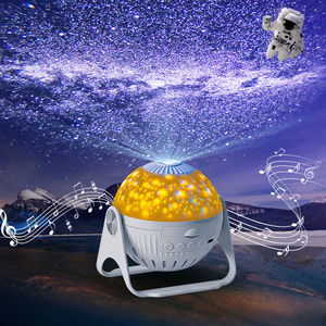 Astronauts Projector Lamp Home Decor Multi-color Galaxy Starry Sky Astronaut Night Light Rotatable Nebula Cloud Projector