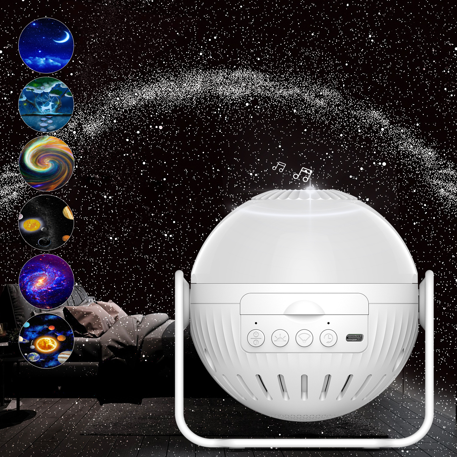 Astronaut Star Projector Kid Night Light Galaxy Nebula Ceiling Led Light Projector with Timer and Remote Starry Lamp for Bedroom