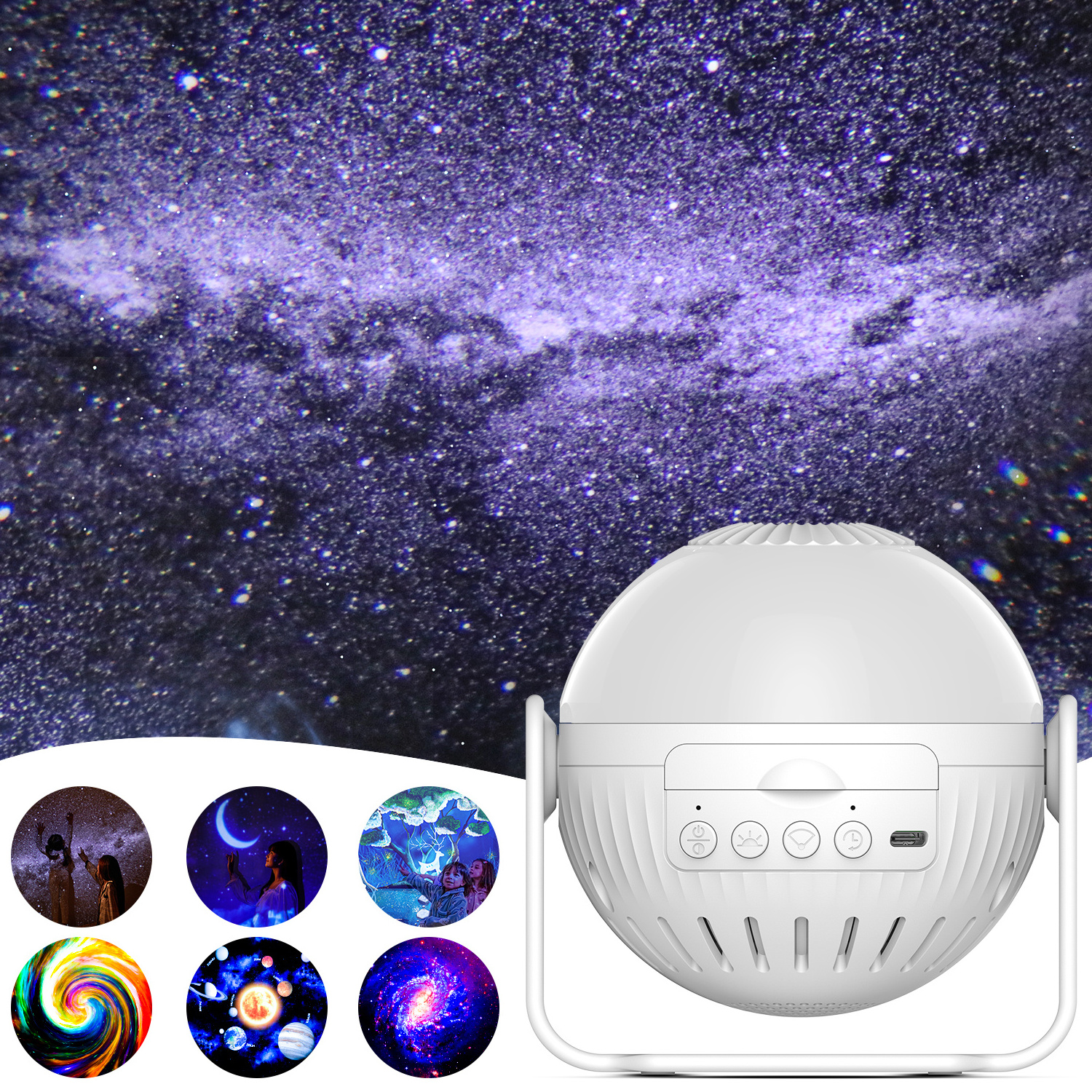 Gaming Room Bedroom Smart Night Light or Mood Ambiance Lamp Galaxy Lighting Led Focusing Star Projector Rechargeable Battery