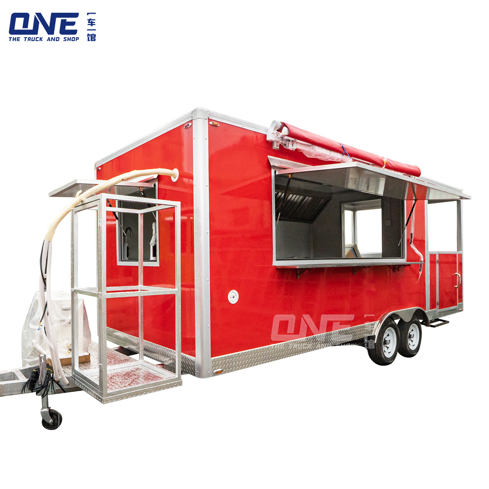 Food trailer mobile kitchen bbq grill food trailer fully equipped remorque pizza oven food truck for sale in usa