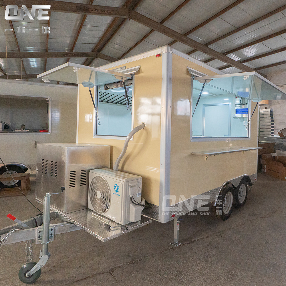 YiCheYiGuan food trailer with full kitchen restaurant mobile bar trailers burger/pizza food truck for coffee