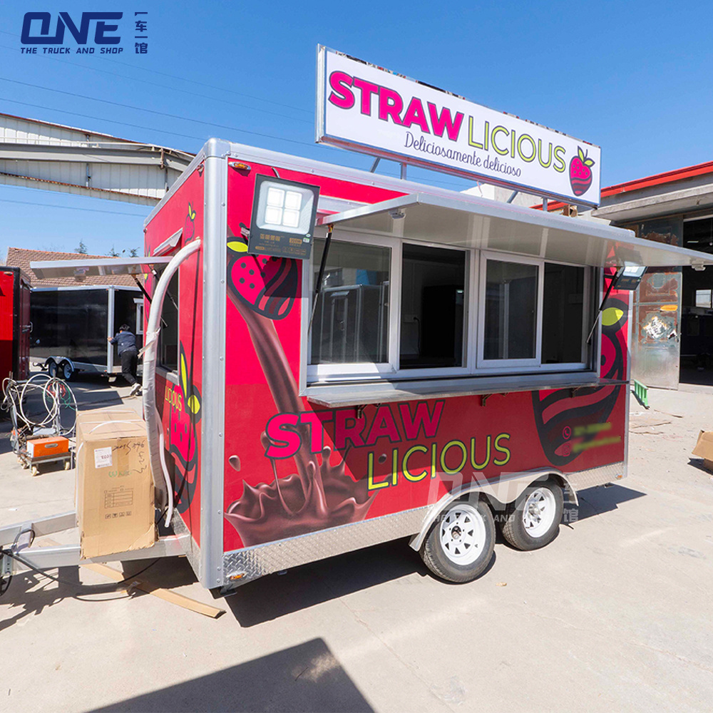 Concession food trucks for sale in china hamburger cart food truck mobile food trailer hot dog bbq trailer