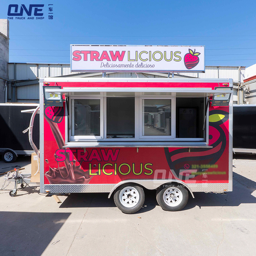 Concession food trucks for sale in china hamburger cart food truck mobile food trailer hot dog bbq trailer