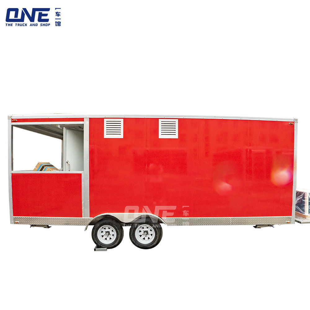 Food trailer mobile kitchen bbq grill food trailer fully equipped remorque pizza oven food truck for sale in usa