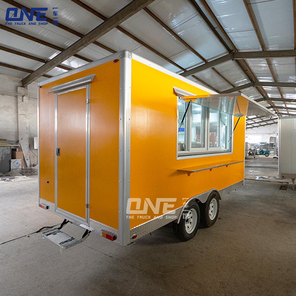 DOT catering equipment food truck fully equipped restaurant ice cream cart with wheels street mobile pizza bbq food trailers for