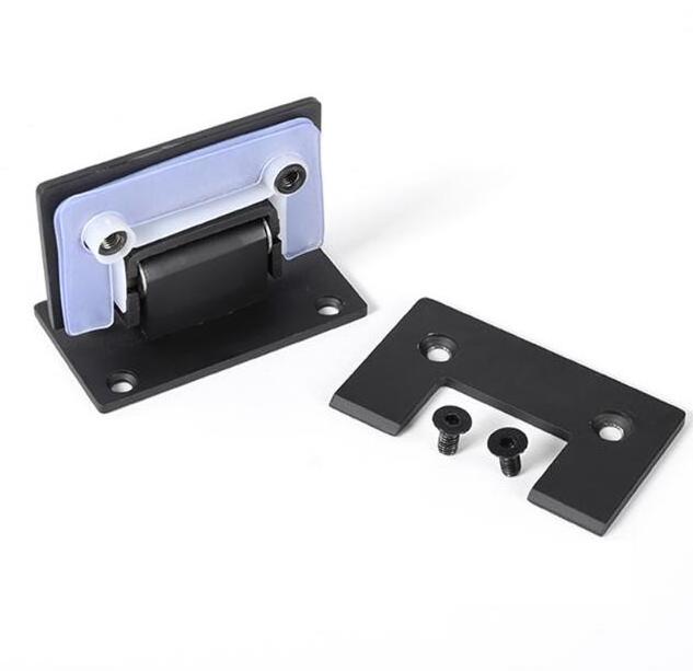 Matte black glass door hinge set glass framed swing door hinges shower glass door hinges