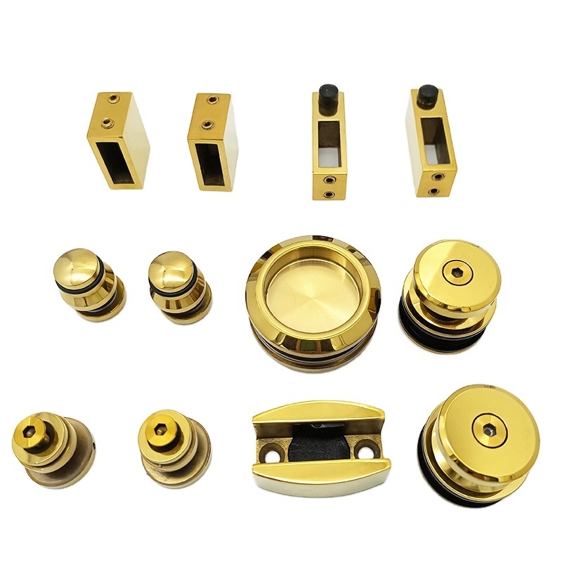 High quality low price stainless steel glass sliding shower door hardware kits