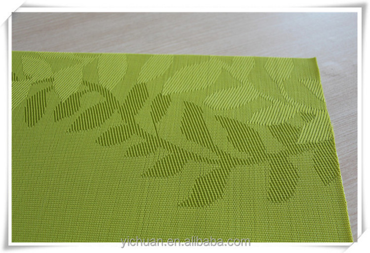 Woven Placemats High Quality Leaf Shaped Handmade Tablemats Placemat Wholesale Plastic Leaf Pvc Material Vinyl Green Table Mat