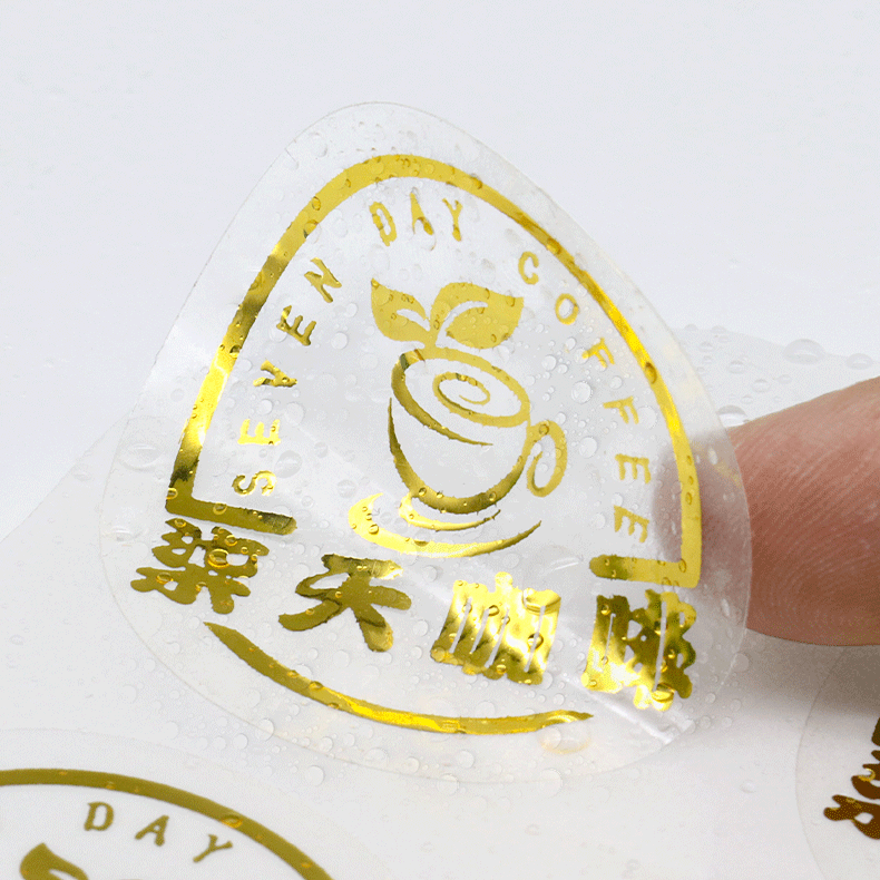 Hot Selling Foil Logo Stickers  Printing Labels Embossed Gold Foil Paper Print Gold Sticker Custom Foil Stickers