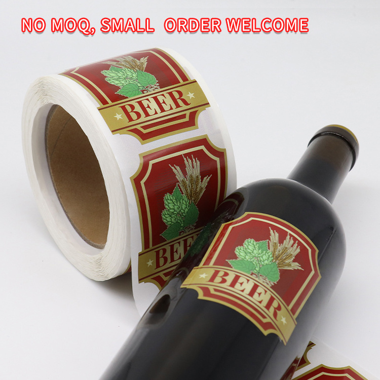 High Quality Custom Sticker Label For Cigar Vinyl Waterproof Logo Stickers Maker Printing Embossing Band Labels