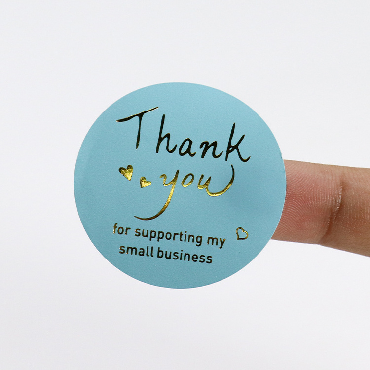 Custom Colorful Paper Thank You Card Thank You Stickers and Cards for Small Business