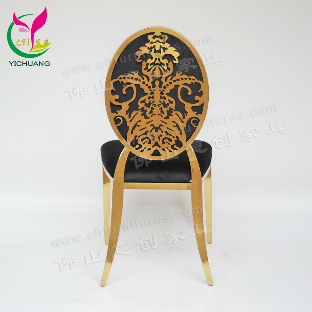 Gold high quality accent chair black and white hotel luxury velvet outdoor banquet wedding chairs