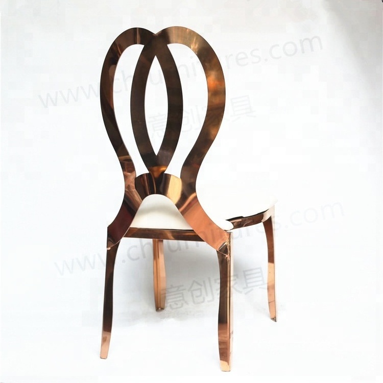 Popular used cheap rose gold infinity wedding  chairs