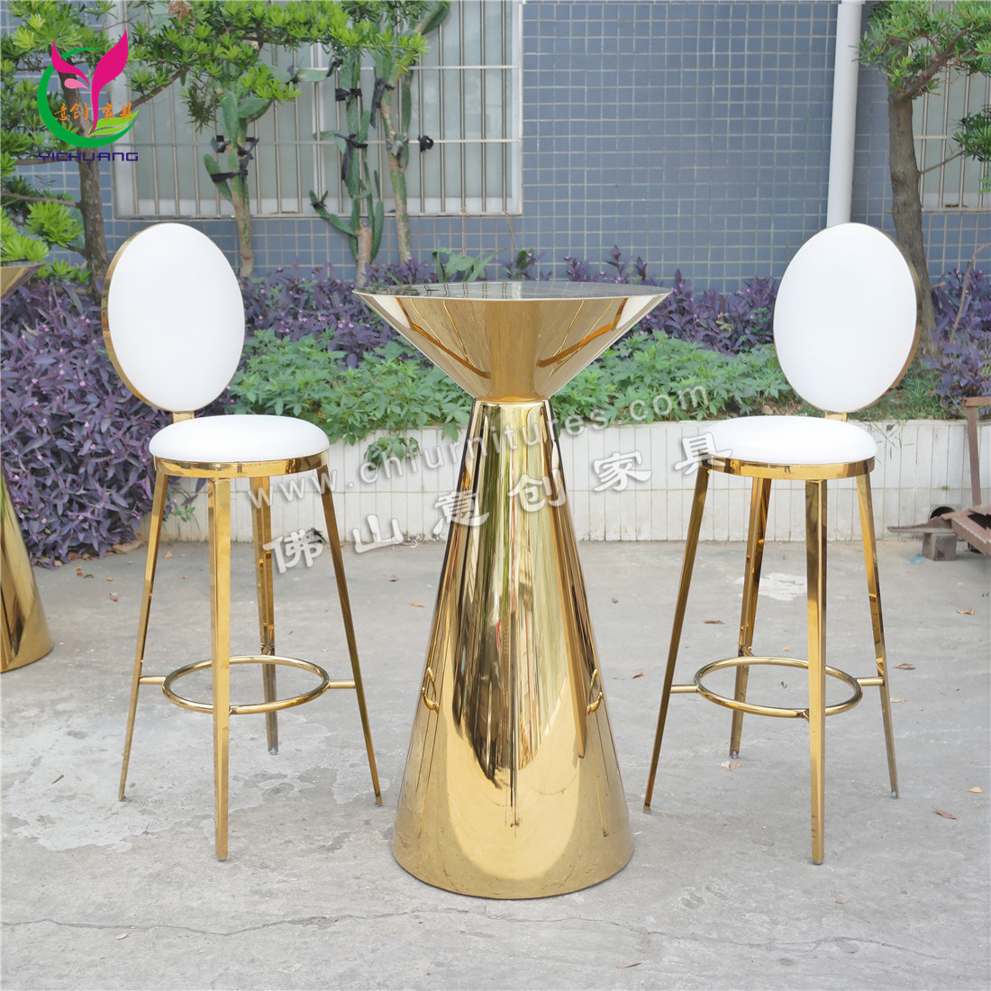 Nice design wedding white leather heavy people bar stool chrome gold stools bar chairs