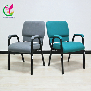 Wholesale Assembly Hall Furniture Green Gray Metal Auditorium Chair For Church With Armrest