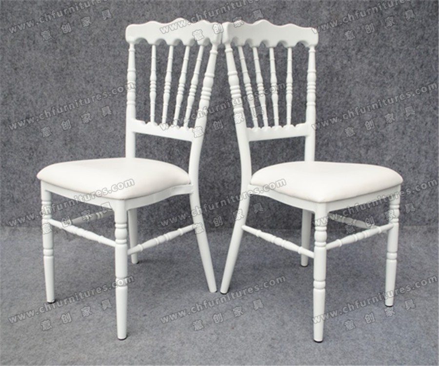 Napoleon Design Wholesale Aluminum Stacking Banquet Outdoor Events Wedding Metal White Chair