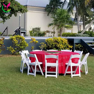 High quality padded wedding and outdoor white plastic resin folding chair for parties