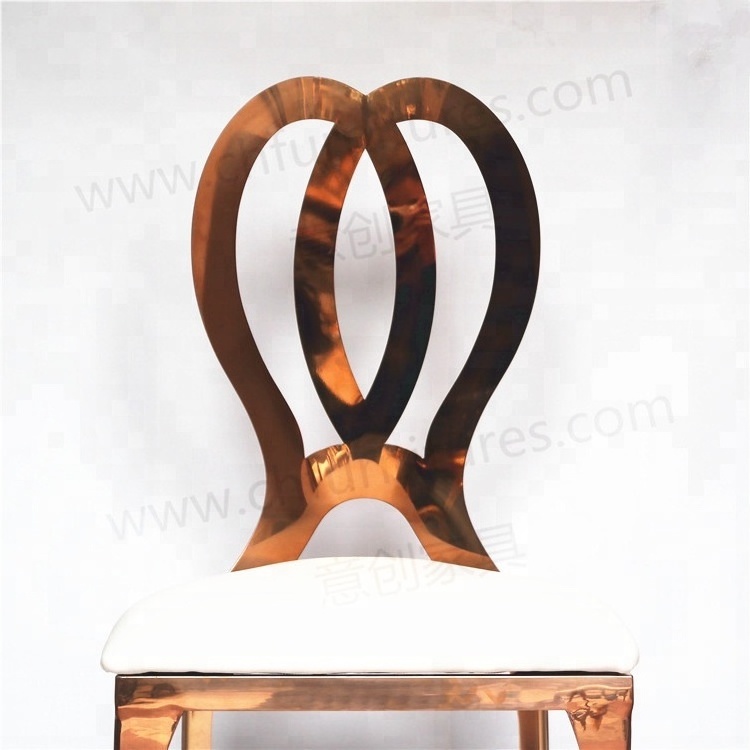 Popular used cheap rose gold infinity wedding  chairs