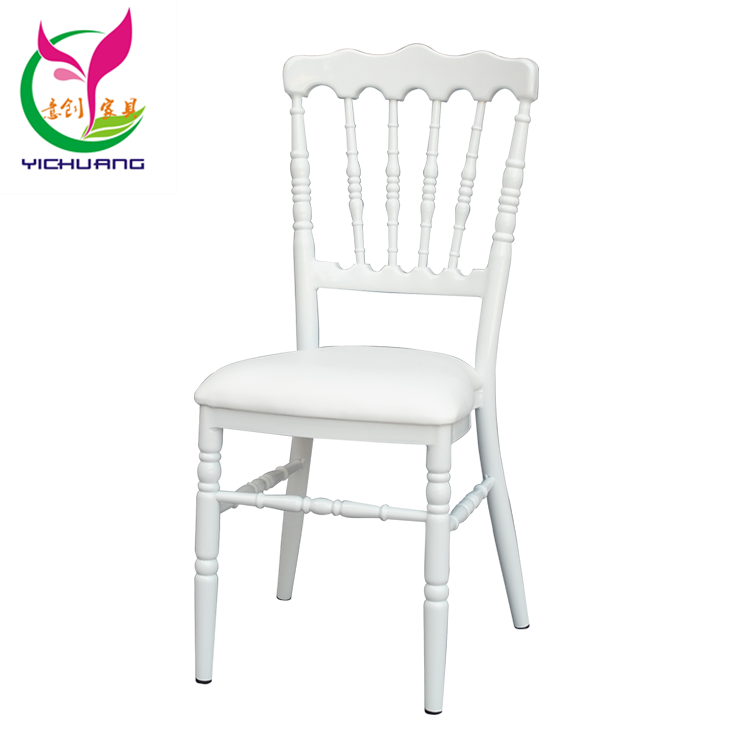 Napoleon Design Wholesale Aluminum Stacking Banquet Outdoor Events Wedding Metal White Chair