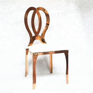 Popular used cheap rose gold infinity wedding  chairs