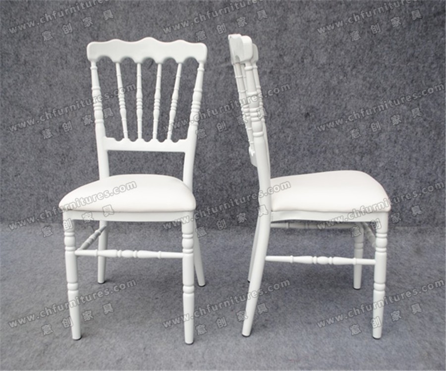 Napoleon Design Wholesale Aluminum Stacking Banquet Outdoor Events Wedding Metal White Chair