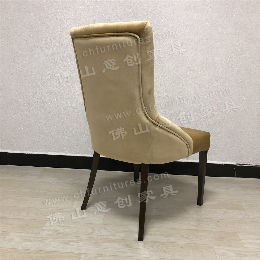 French golden royal velvet fabric luxury arm living room sitting modern hotel chairs for dining