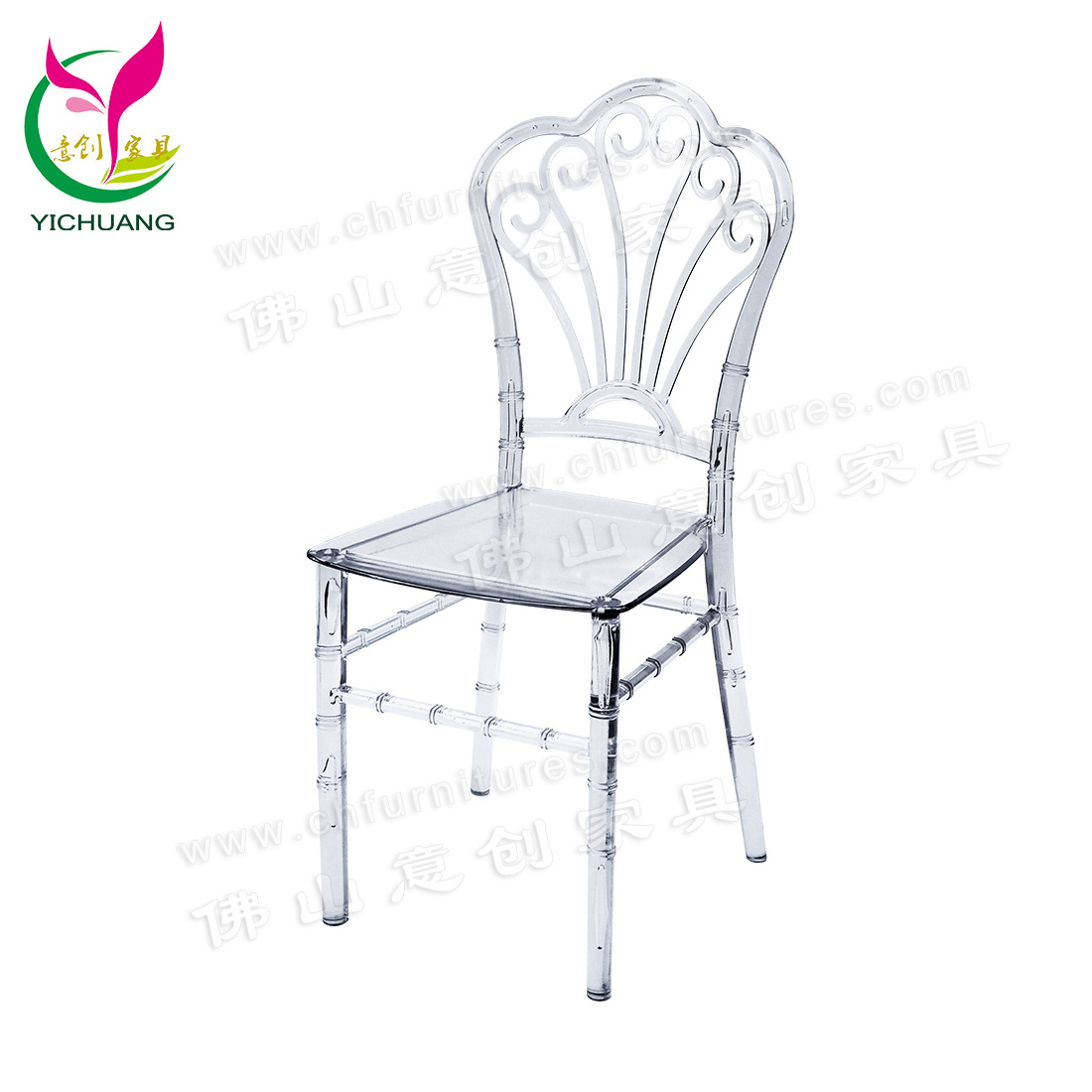 Royal design wholesale plastic clear transparent throne wedding chair used, Napoleon ice chair