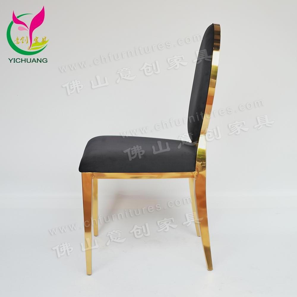 Gold high quality accent chair black and white hotel luxury velvet outdoor banquet wedding chairs