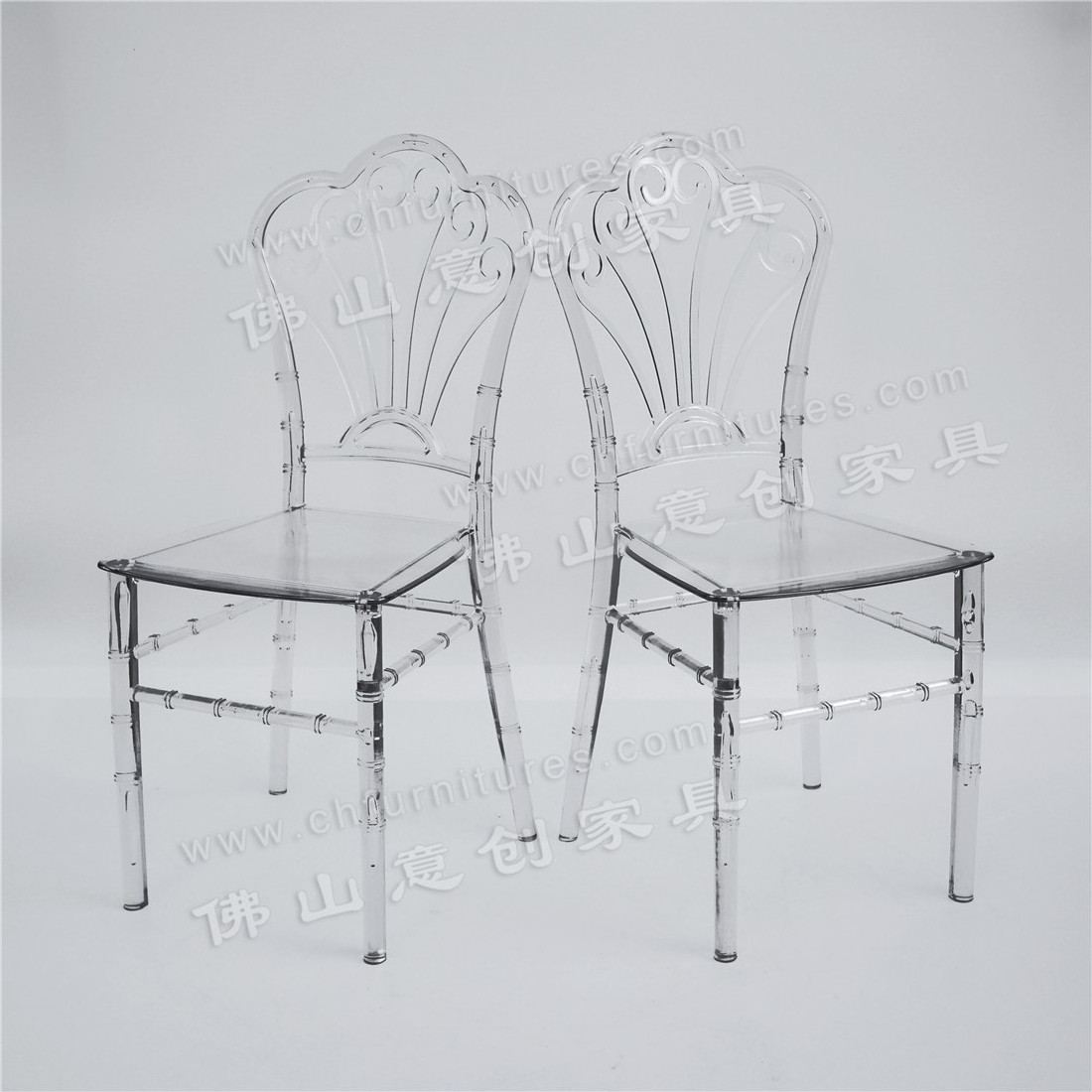 Royal design wholesale plastic clear transparent throne wedding chair used, Napoleon ice chair