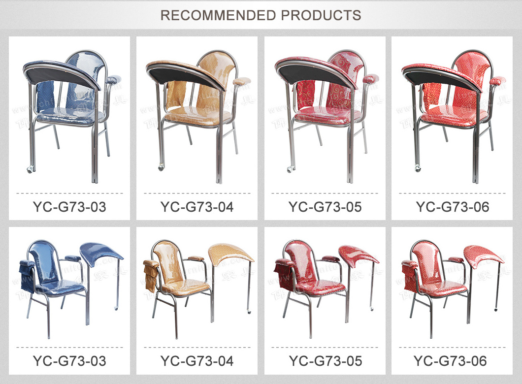 Wholesale church seater knock down metal padded islamic muslim prayer chair for elderly