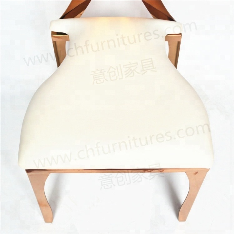 Popular used cheap rose gold infinity wedding  chairs