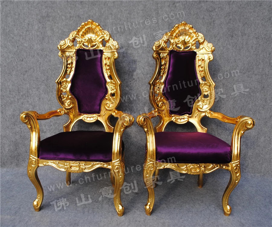 Perfect wedding event bride and bridegroom king used chairs for royal with crown throne chairs