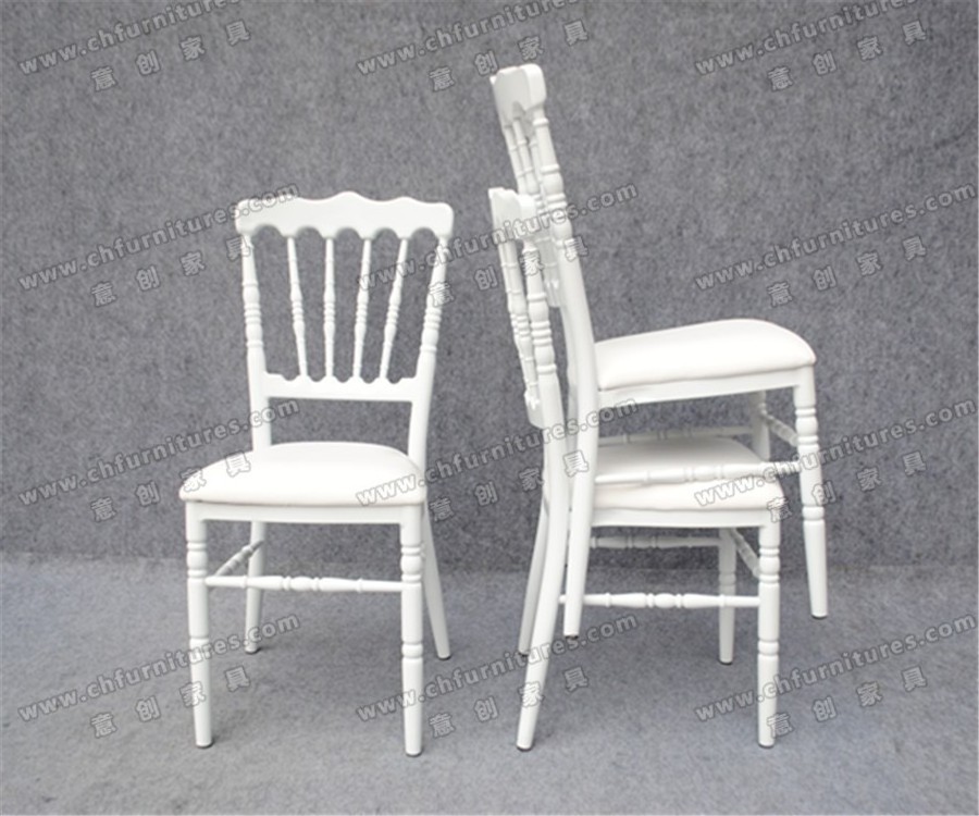 Napoleon Design Wholesale Aluminum Stacking Banquet Outdoor Events Wedding Metal White Chair