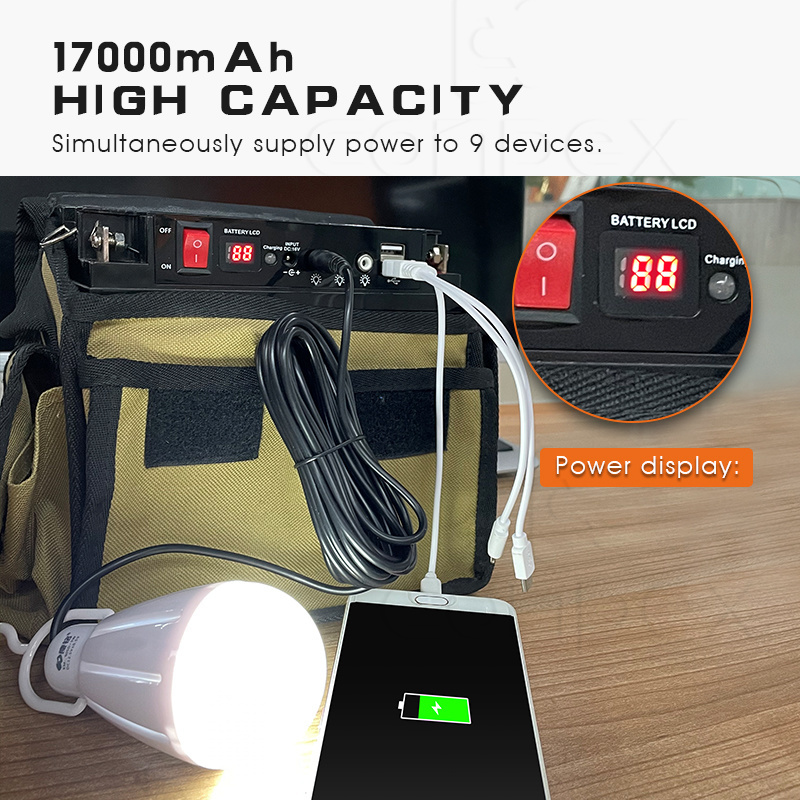 Conpex KM-920 Wholesale Dc 12V 20000Mah Cheap Mobile Camping Battery Charger Power Bank Supply Portable With Cable