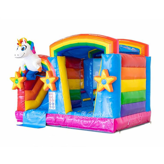 Mini Splash Bounce Unicorn Bouncy Castle Kids Combo House Inflatable Bouncer Inflatable Jumping Bouncy Castle with Pool