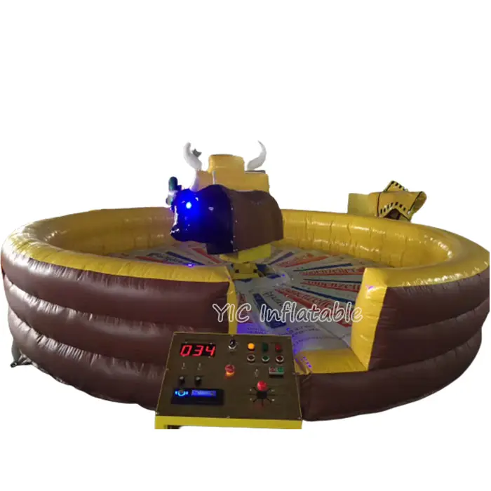 inflatable bullfighting machine with arena mattress inflatable rodeo bouncer mechanical bull for sale