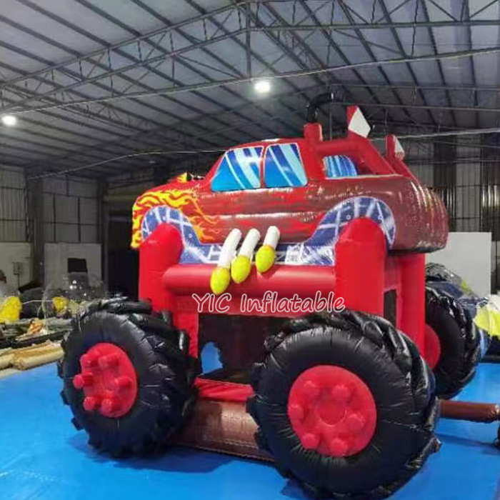 Cheap Children Outdoor Inflatable Monster Truck Bouncy Castle Jumping Tractor Cars Bounce House For Sale