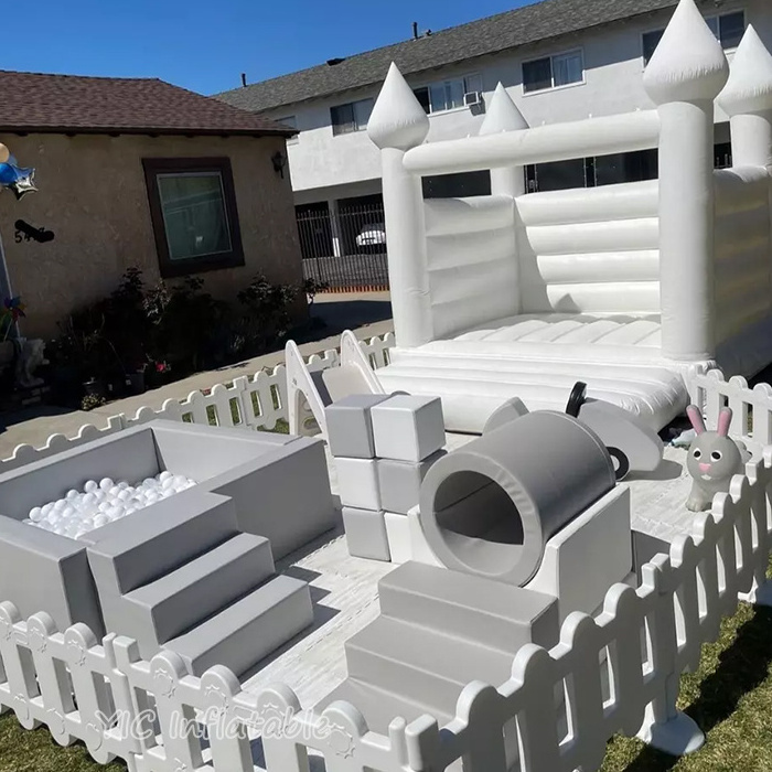 Hot sale Kids Soft Play Area Fencing Children White Plastic Snow Fence for Soft Ball Pit